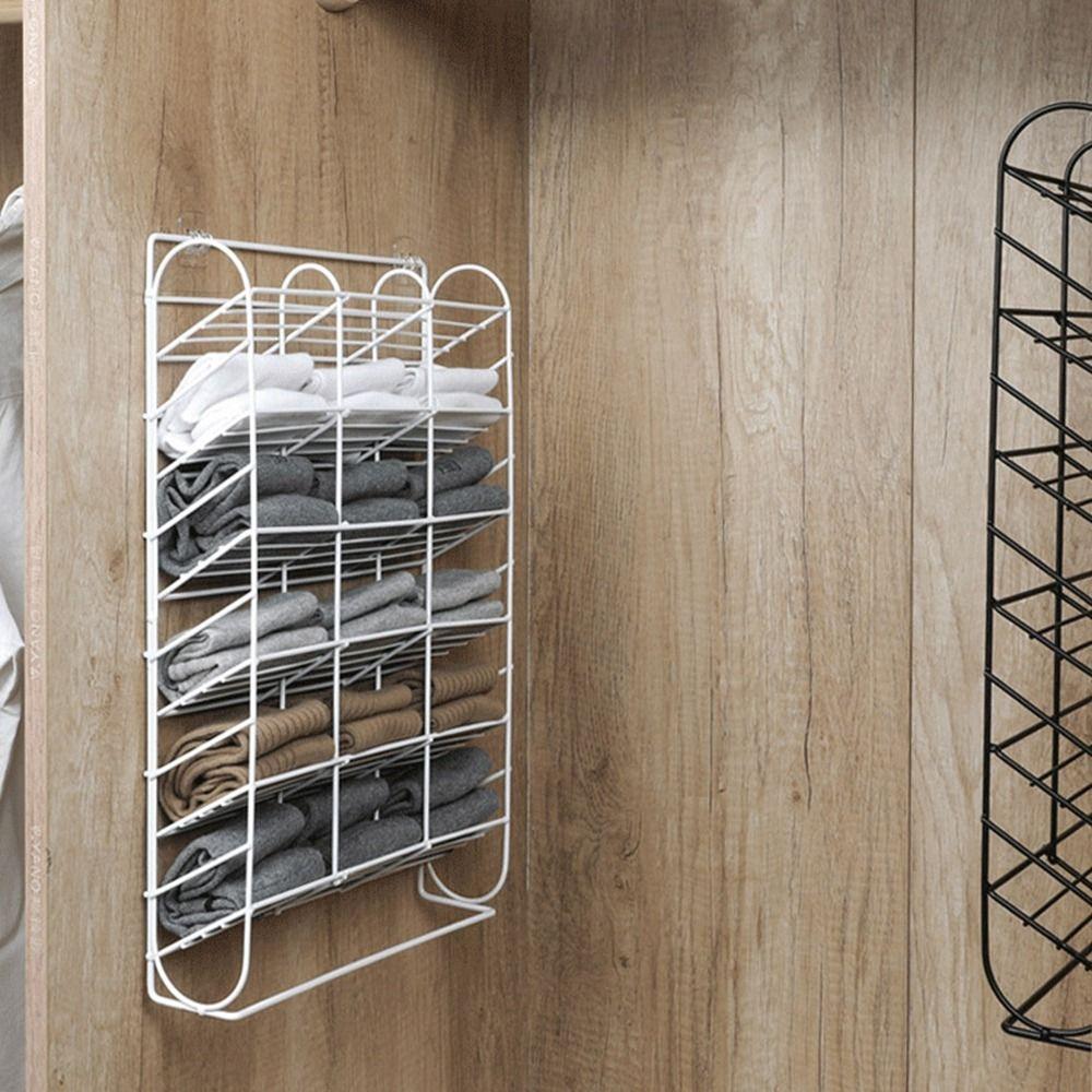 Iron Underwear Sock Organizer No-Punch Sock Storage Hanging Rack Underwear Storage Rack for Home