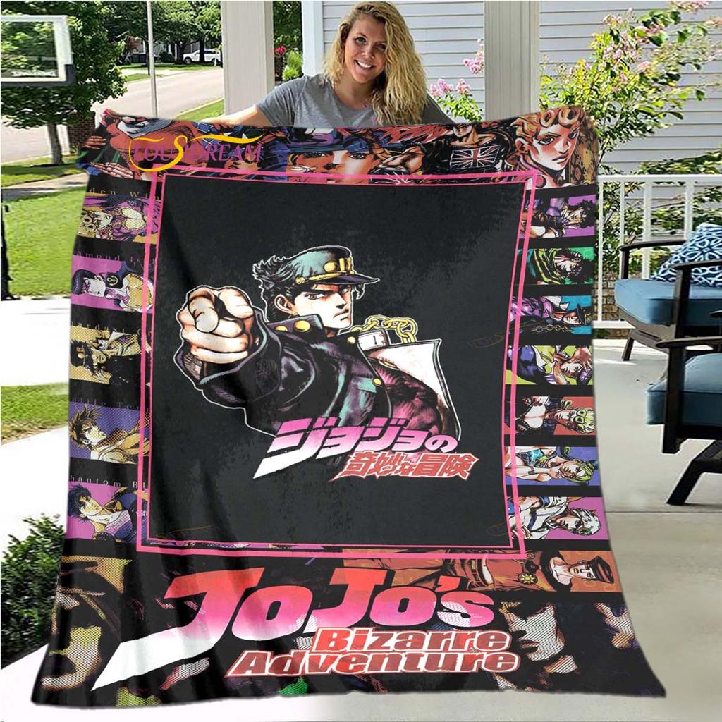 Фланелевое одеяло с 3D принтом «Невероятные приключения Джоджо», мягкое покрывало с мультяшным принтом, покрывало для дивана, одеяло