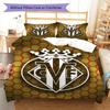 Villarreal logo Bedding Quilt Set Quilt Cover Pillowcase Home Decoration Birthday Gift (1 * duvet cover + 2 * pillowcase, without core)