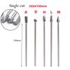 5pcs 100mm Long Rotary Burrs Set 3x6mm Solid Carbide Single Cut Tool Bits
