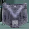 Ladies Spring and Summer Thin Sexy Lace Pure To High Waist Cotton Antibacterial Crotch Underwear