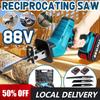 Cordless Electric Reciprocating Saw And 4 Saw Blades Metal Cutting Wood Tool Portable Woodworking Cutters With Plastic Case