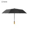 C'mon Fully Automatic Umbrella, Three-Fold Large Sun Protection Umbrella, Portable Rain Umbrella, 10-Rib Gold Ring Wooden Handle Automatic Umbrella