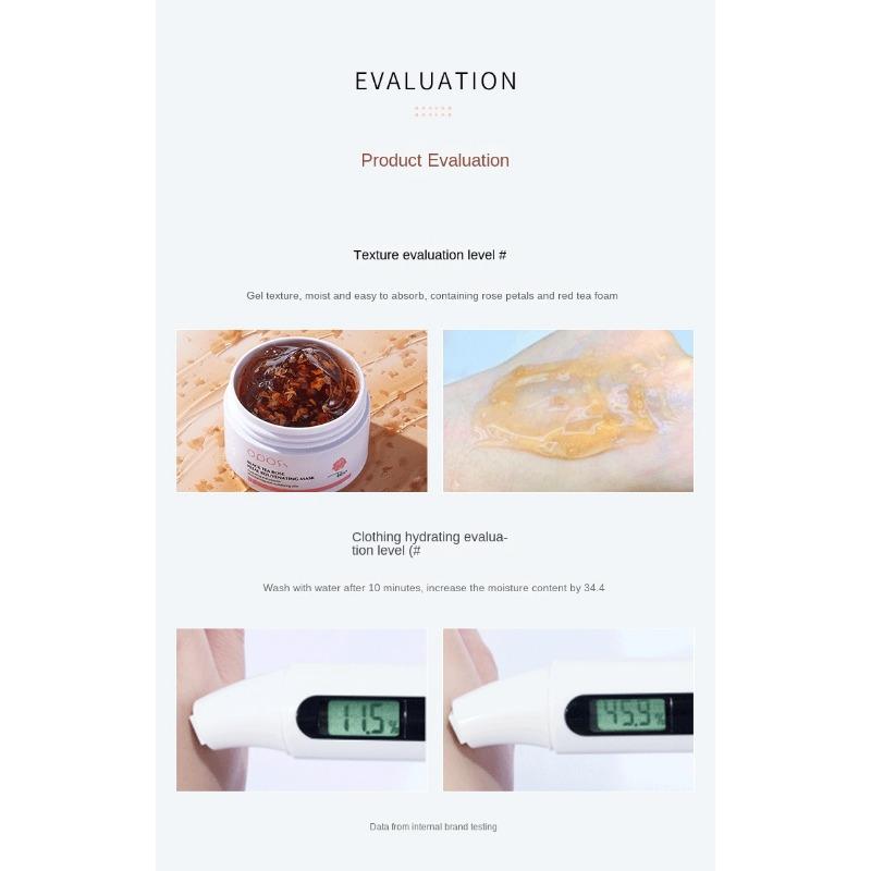 Черная чайная роза маска для сна увлажняющая увлажняющая увлажняющая осветляющая кожа сужает поры успокаивающая не спать допоздна осветляющая цвет кожи замороженная маска