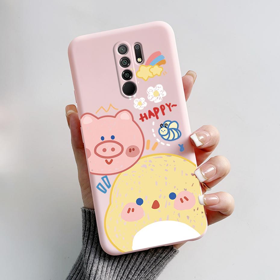 Чехол для Xiaomi Redmi 9 Чехол-крышка для Redmi 9 Prime M2004J19G M2004J19C redmi9 Милый Мультяшный Медведь Силиконовый ТПУ Мягкий Чехол для Телефона Задняя Крышка