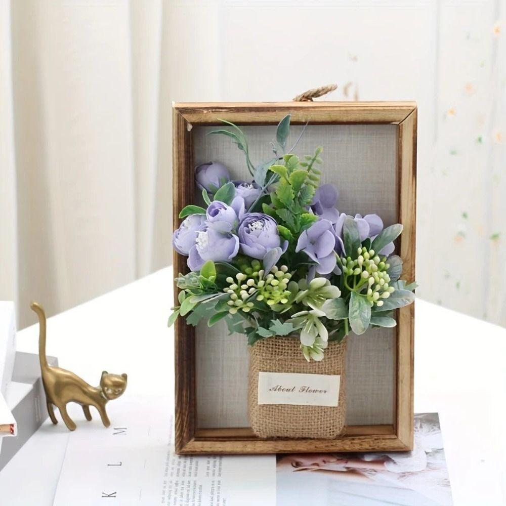 Photo Frame Hydrangea Wall Decor 3D Imitation Flowers Decoration Faux Flowers Wall Decor Home