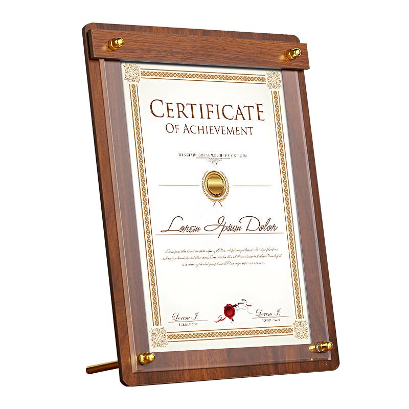 1PC Clipboard Cafe Solid Wood Display Board Restaurant Solid Walnut Wood Table Acrylic Menu Top Display Menu Board Party A4/A5/A6