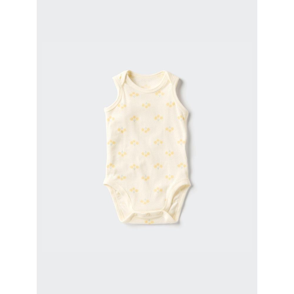 Uniqlo Japan Cotton Mesh Bodysuit Sleeveless