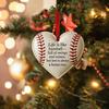 Бейсбольная игрушка в форме сердца, спортивное рождественское украшение для подвешивания на елку, украшение на день рождения, День святого Валентина