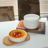6pcs Shallow Tart Baking Pan Ceramic Souffle Dishes Mini Pie Baking Tray  Bakery
