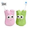 Decorative Toothbrush Base Cartoon Holder with 2 Holes, Durable Resin Stand, Cute Bathroom Decor Stable Organizer for Countertop Sink Novelty