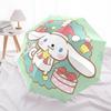 1 шт. Рождественский автоматический складной зонт Cinnamoroll, 8-реберный железный каркас, уличный зонт, праздничный подарок для фанатов, путешественников, на каждый день