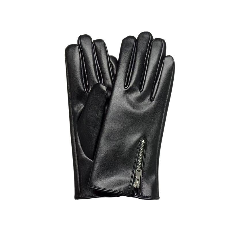 Женские перчатки из искусственной кожи нового стиля с подкладкой из меха кролика - теплая бархатная подкладка для зимней езды и езды на велосипеде на открытом воздухе