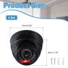 4-Pack Fake Dome Surveillance Cameras with Light - Large Size Simulation Camera