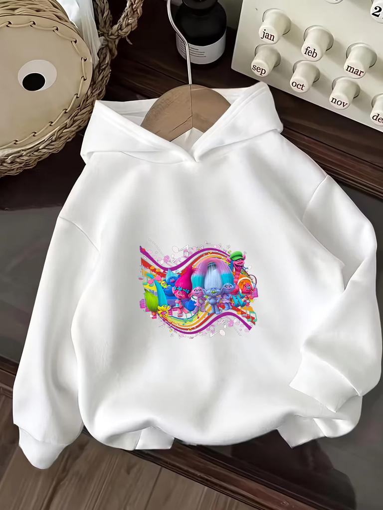 Friendly King Gristle Trolls Zip Up Hoodie Kids Summer Cute Crewneck Casual 3-14 Years