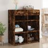 VidaXL Buffet Smoked Oak 80x42.5x93 Cm Engineered Wood, Cabinet, Sideboard, Storage Cabinet, Cupboard, 3281480