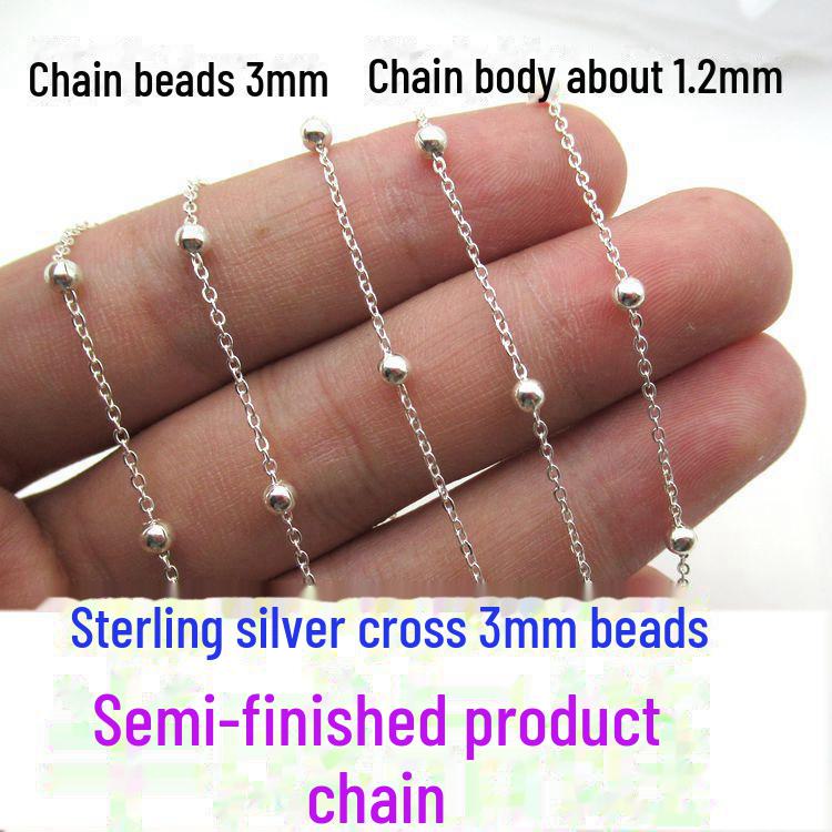 Комплект ожерелий с крестом из серебра 925 пробы - полуготовые аксессуары ручной работы