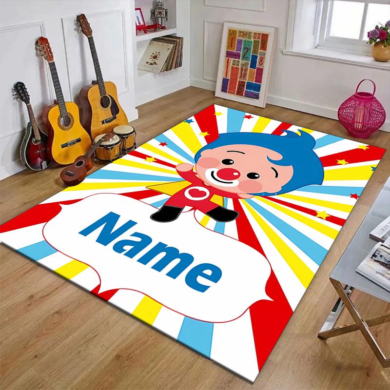 Custom Flim Flim Mat Personalized Name, Polyester Washable Indoor Entryway Rug, Gift for Christmas, Easter, Thanksgiving Day