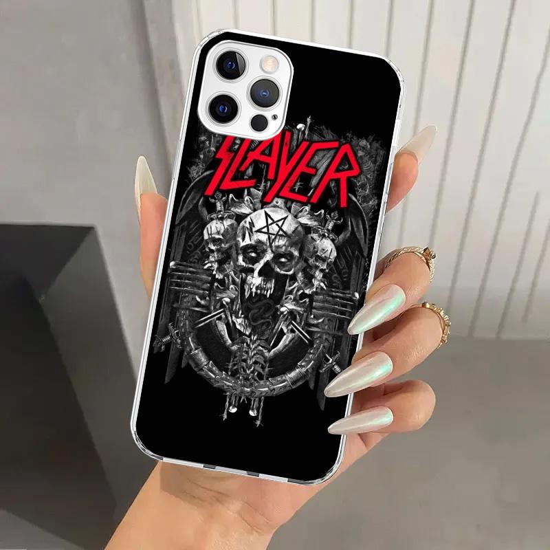 Slayer Heavy Metal Rock Band Phone Case for Iphone 17 Air 16 15 Plus 14 13 Mini 12 11 Pro Max 16E 7 8 SE 2020 Soft Funda Print S