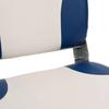 Foldable Boat Seat Set with Blue White Cushion