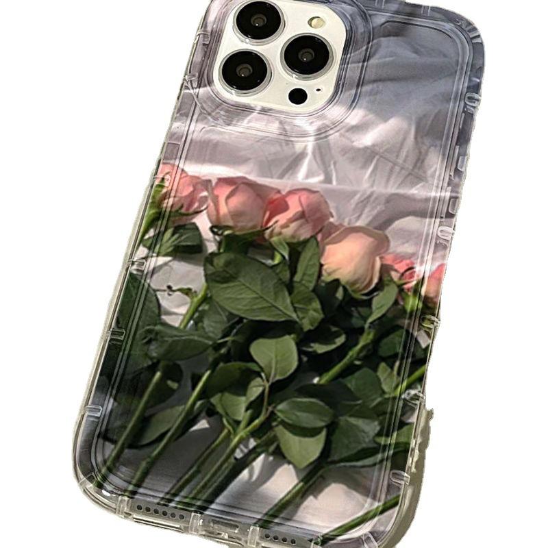 Цветок Розы Для Чехла Телефона iPhone17Pormax 12 Все Включено 16/13 Apple 14 Весенняя Свежесть 15
