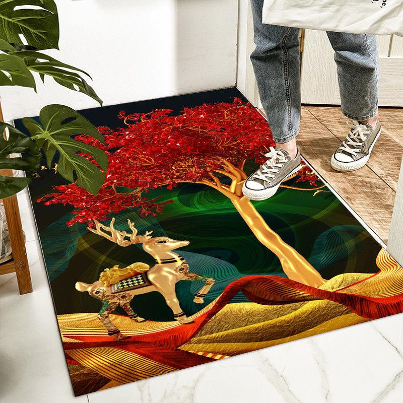 3D китайский напольный коврик от двери до двери, дверной коврик для дома, спальни, гостиной, ванной комнаты, нескользящий впитывающий коврик, который можно стирать в машине