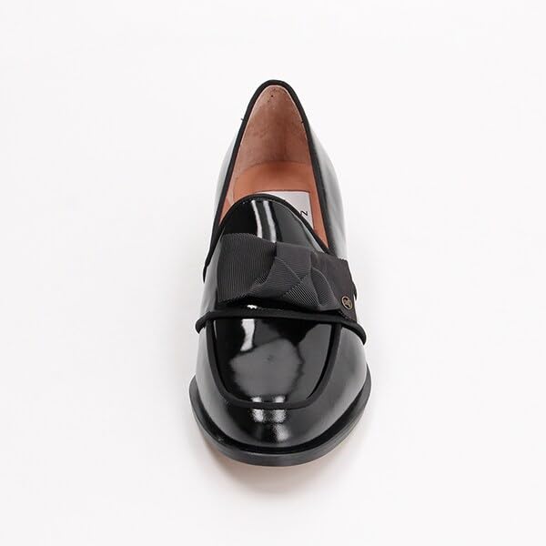 На лоферах Мотив ленты Лоферы на каблуке 2828 B Комбинация стекла см E [Lanvin Blue] Женские 24.5