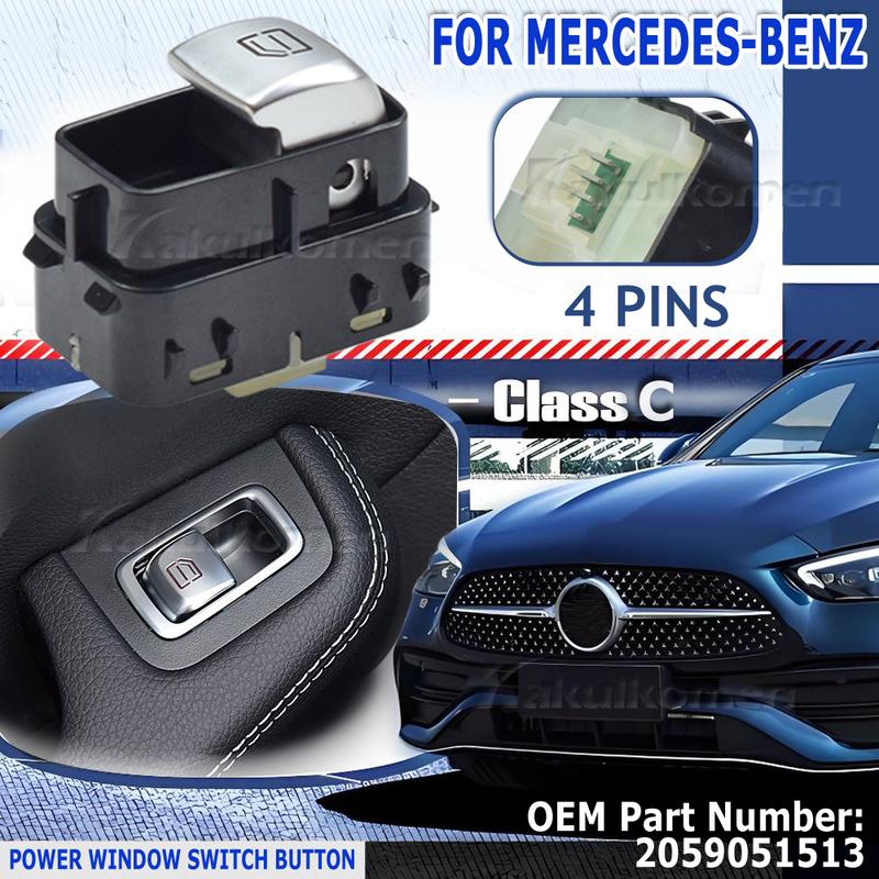 A2059051513 2059051513 Черный/Бежевый/Коричневый Кнопка стеклоподъемника на стороне переднего пассажира Для Mercedes-Benz C V-Klasse Vito GLC W205 2014-