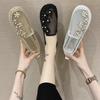 Y2k Fashion Summer Slip On Women's Mesh Breathable Shoes 2025 New In Light Casual Offer Flat Flowers Rhinestone Ladies Footwear