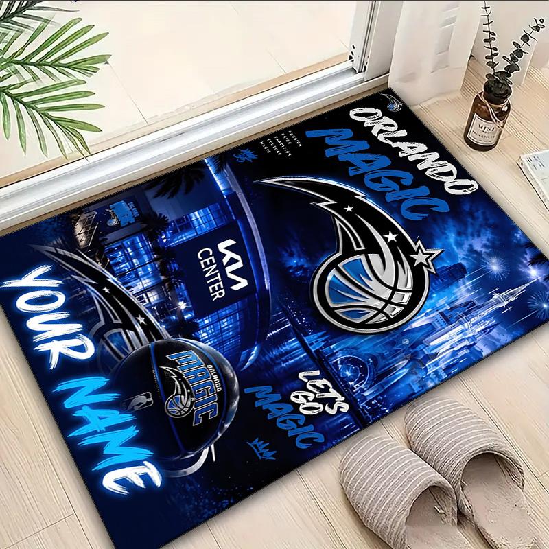 Custom Name Rug Orlando basketball Team Area Rug Suitable for Indoor And Outdoor,Carpets for Homes, Offices,Living Rooms,Home Decor,Christmas Gift