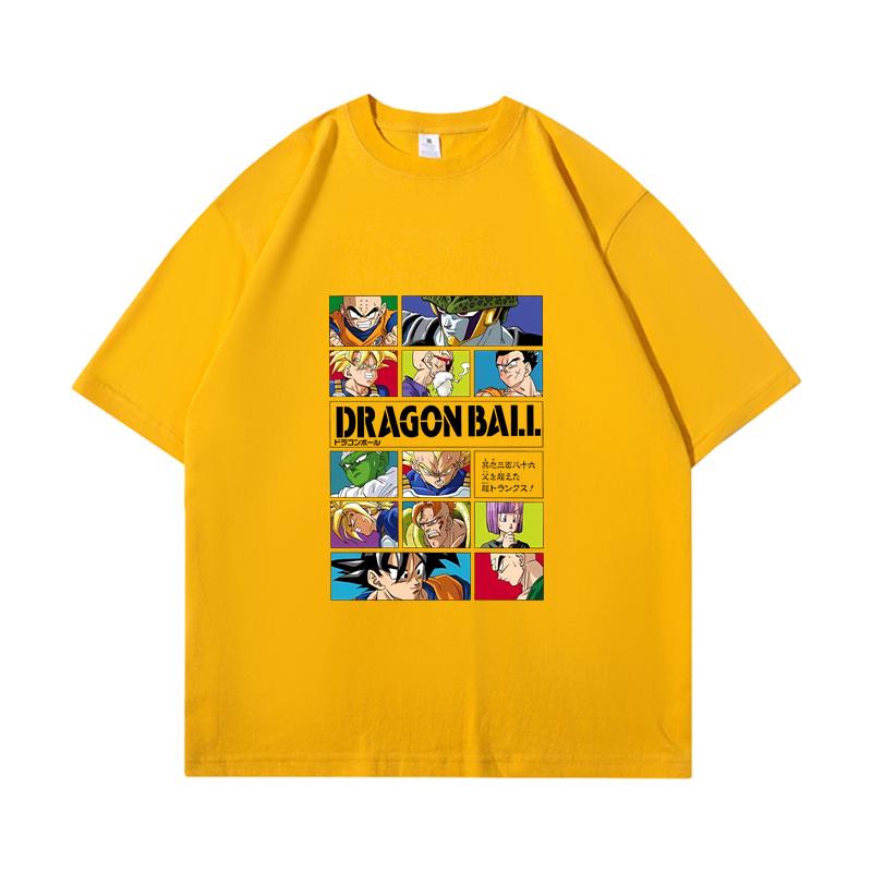 Футболка Dragon Ball Мужская Чистый Хлопок Повседневная С Круглым Вырезом Короткий Рукав Одежда Летняя Спортивная Повседневная Футболка с Коротким Рукавом