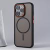 Роскошный Простой Чехол для Телефона Magsafe для iPhone 17 16 15 14 13 12 17 Pro Max Матовый Контрастный Цвет Беспроводная Зарядка Жесткий Бампер