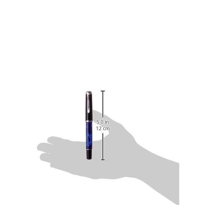 Pelikan Перьевая ручка M205, Экстра-тонкое перо EF, Мраморно-синий