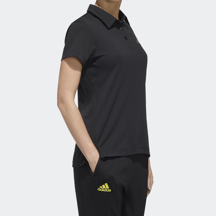 Adidas Теннисная рубашка-поло женские топы черные FK1385