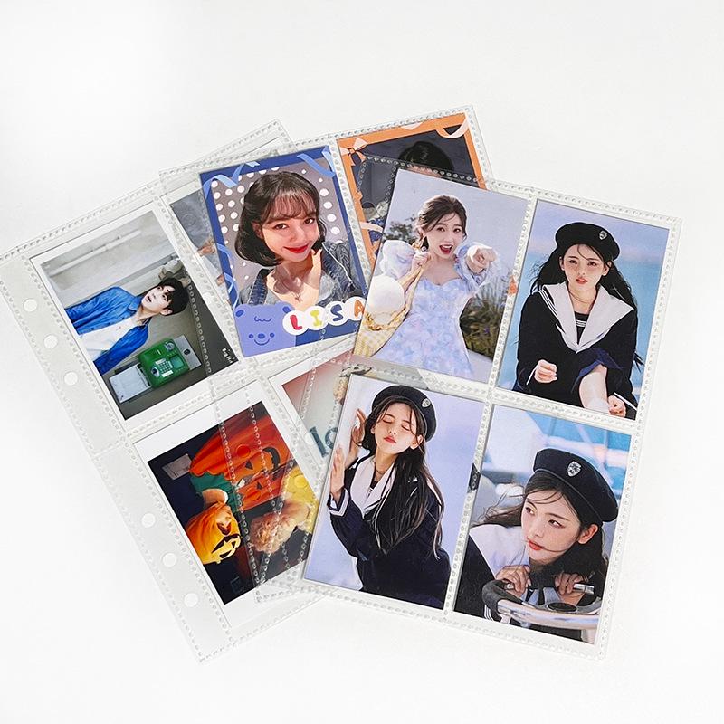 Компактный нескользящий прозрачный альбом для карточек формата А5 с 3-дюймовыми четырехлистными страницами для хранения небольших карточек