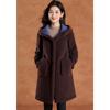 Kebell Women's Reversible Hooded Plaid Winter Coat