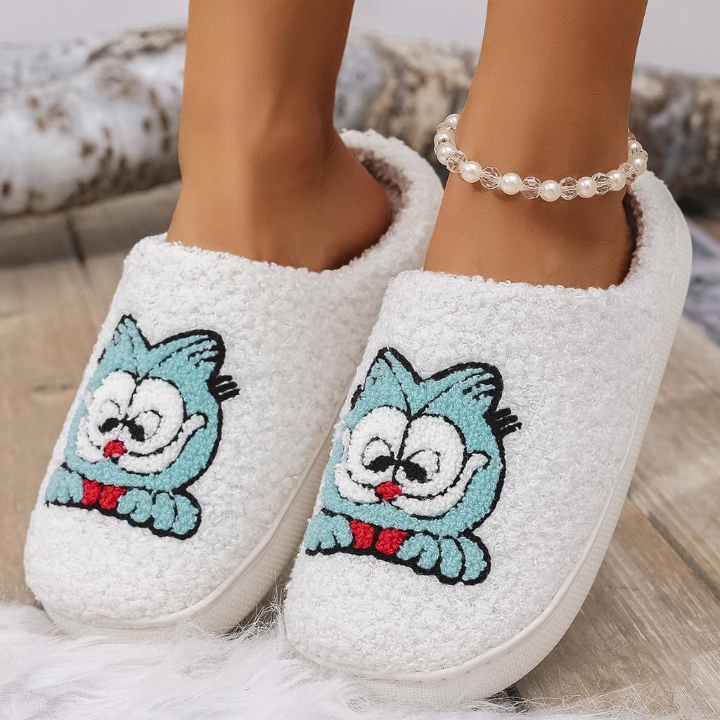 Модные Smile Pop Зимние Домашние Удобные Плюшевые Тапочки Милые Мультяшные Черепашки Пушистые Хлопковые Тапочки Нескользящие Теплые Домашние Тапочки