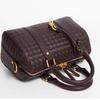 Woven Quilted Leather Tote Bag Women Soft Structured Shoulder Crossbody With Zip Interior Pockets