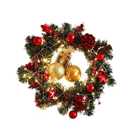 Рождественский венок Yousheng для входной двери, искусственный сосновый венок с ягодами/шишками/цветами для праздничного внутреннего/наружного настенного/оконного/верандного декора