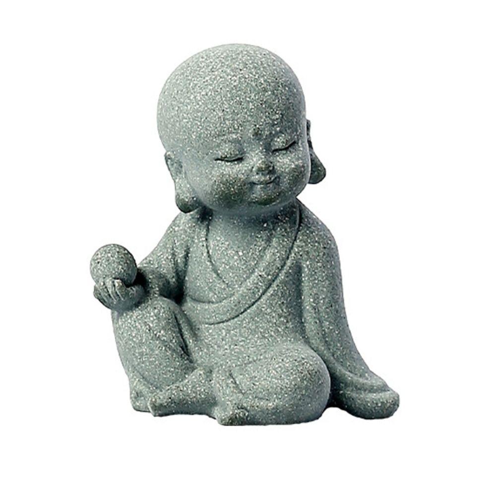 Sandstone Aquarium Buddha Statues Mini Dolls Buddha Statue Little Monk Figurine Car Dashboard
