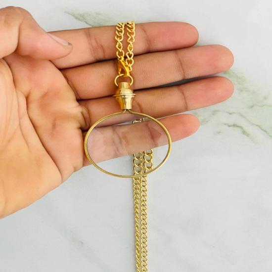 Кулон-лупа из латуни, миниатюрный стимпанк-шарм, подарок на день рождения, годовщину, свадьбу