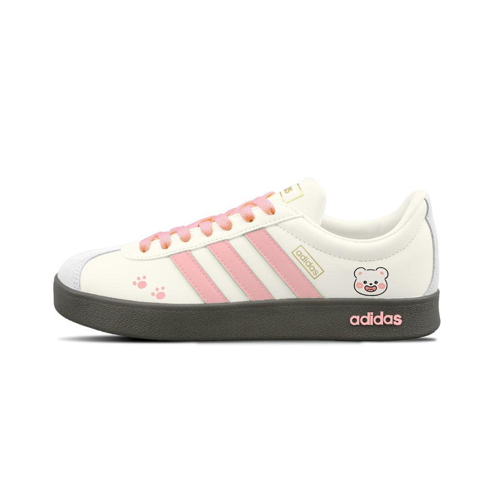 Индивидуальные Adidas VL COURT 2.0 Розовый Медвежонок Милый 2.0 Сумка для покупок Устойчивая к истиранию Низкие кроссовки Армейские trainers Унисекс Розовый JI0497(Team1800-2.0 КОРОБКА)