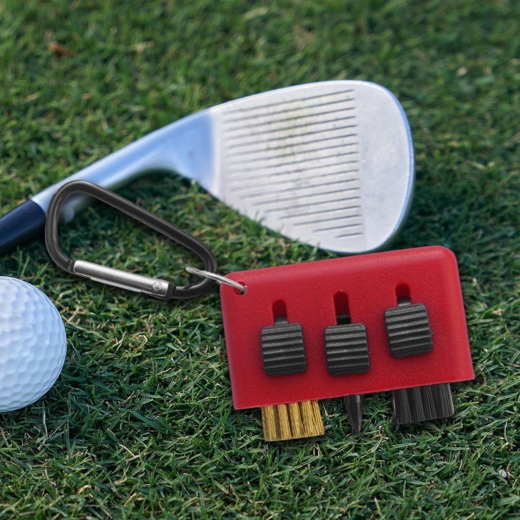 Щетка для чистки клюшек для гольфа 3 в 1 Инструмент для чистки канавок для турнира