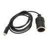 Type C To Cigarette Lighter Adapter 4.9ft Long 15V3A 45W Stable Output USB C To Lighter Cable for Car Vehicle
