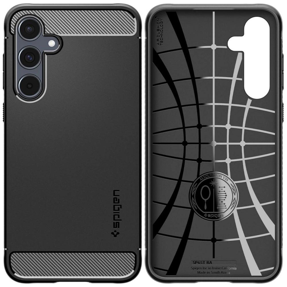 Spigen Противоударный чехол Rugged Armor для Galaxy A55 5G Матовый черный