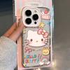 Чехол для телефона Hello Kitty - Совместим с iPhone 12-17 Pro Max, Дизайн "Космическая ракушка", Защитный чехол для девочек