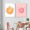 Interesting Sliced Fruits Such As Oranges Lemons And Grapefruits Art Poster Canvas Printed Mural Living Room Bedroom Home Decor