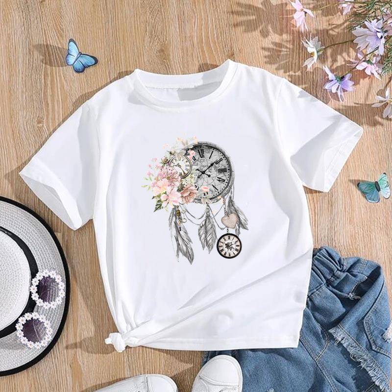 (Asian Size) Women Print Tee Adventure Trend Cute Style Top Fashion T Shirt Woman Female Clothing Short Sleeve Graphic T-shirts