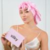 Women's Reversible Double-Layer Satin Nightcap with Ribbon - High Elasticity Round Hat for Hair Protection