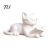 Подарок для книголюбов 3D-печатная фигурка кота-читателя, декоративная статуэтка с очками, детское украшение для комнаты, креативное животное, настольное украшение